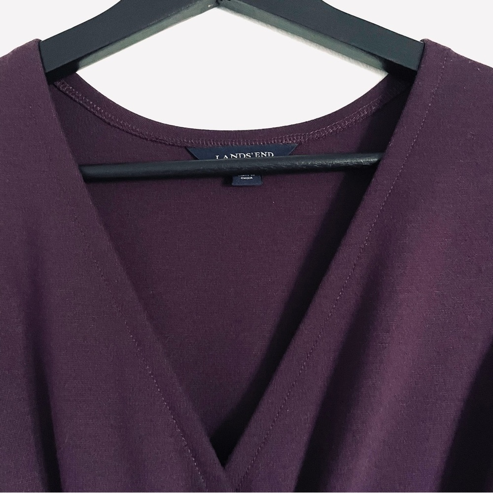 Lands' End Ponte Faux Wrap Mini Dress Size S (6 - 8) EUC - Picture 5 of 12
